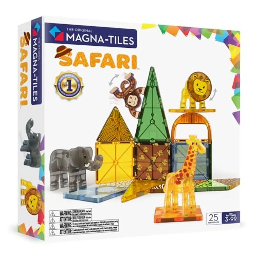 

Магнитный конструктор MAGNA-TILES Safari Animals, 25 деталей. Оригинальный бренд магнитных конструкторов.