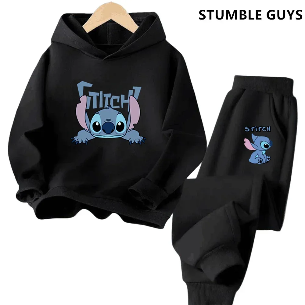 Kids Boys Stitch Hoodies Baby Long Sleeve Sweatshirt Children Autumn Stitch Sweatshirt 3-14 Years Boys Trucksuit Girl Streetwear