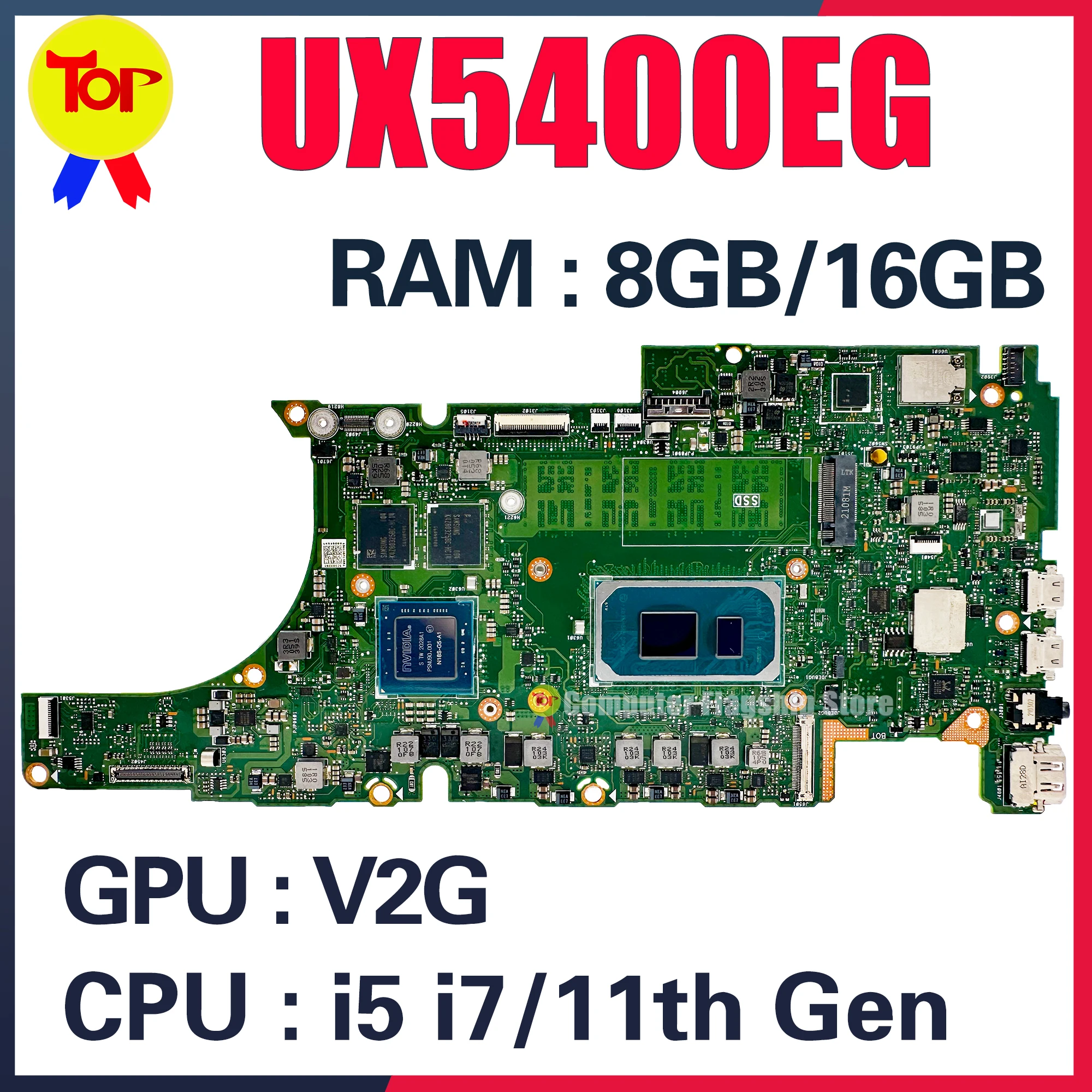 

KEFU Mainboard UX5400E For ASUS UX5400EA BX5400EA UX5400EG RX5400EG BX5400EG Laptop Motherboard i5 i7 11th RAM-8GB/16GB UMA/V2G