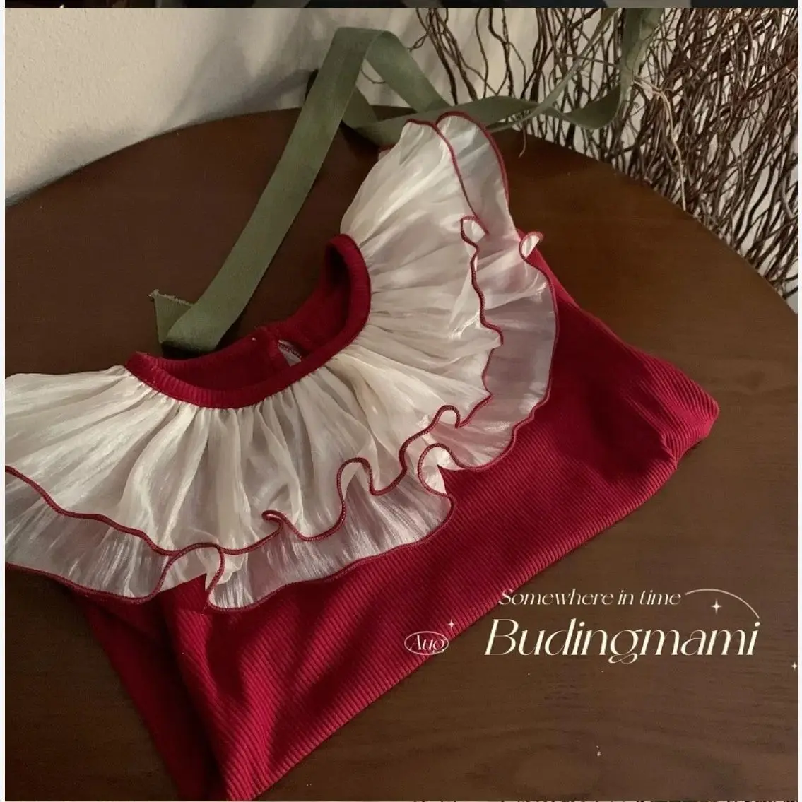 Korean children's clothing girl's top for spring and autumn base baby girl's stylish sweet lace collar long sleeved inner layer