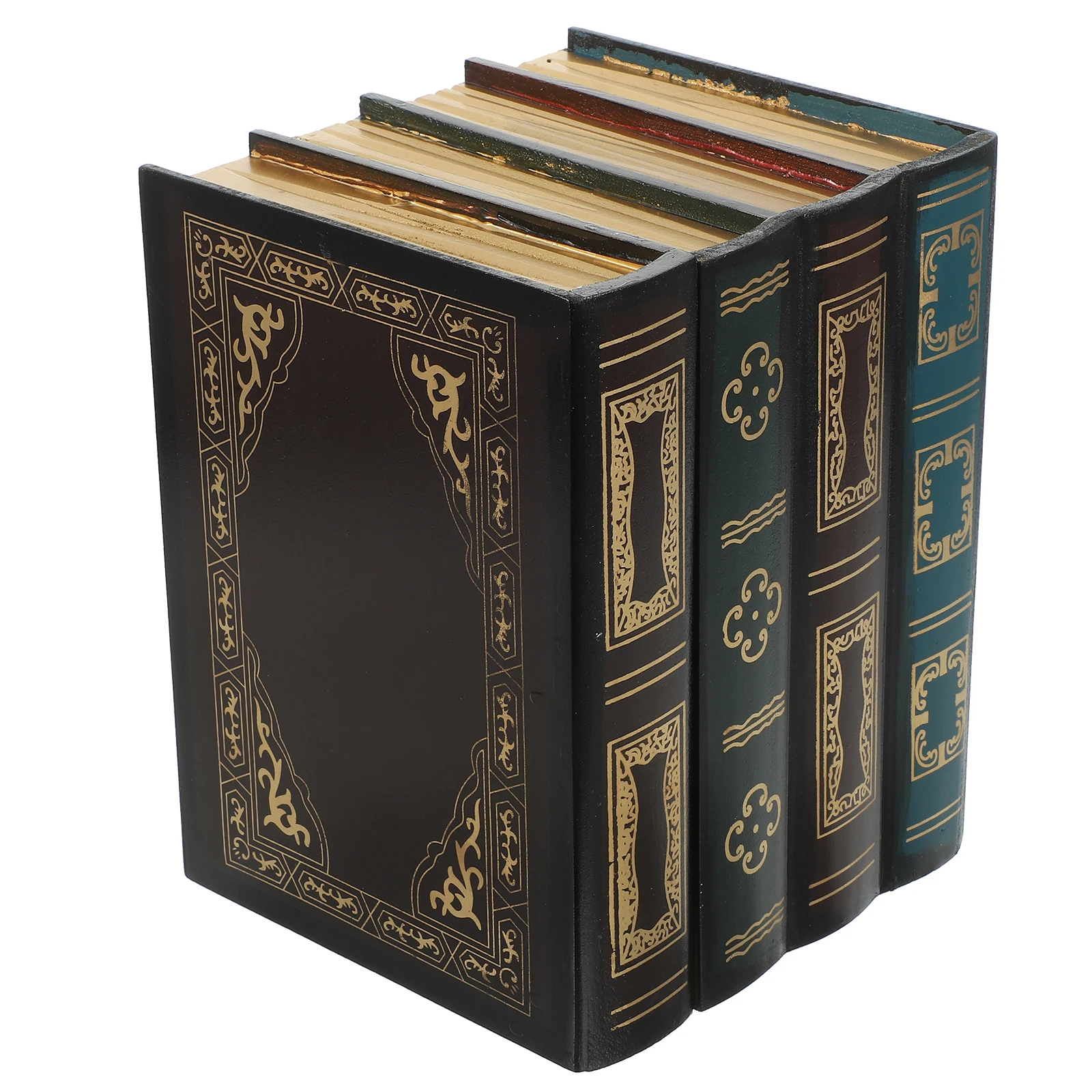 

Jewelry Organizer Book Key Storage Box Shape Case Porch Entrance Holder Tray Study Drawers