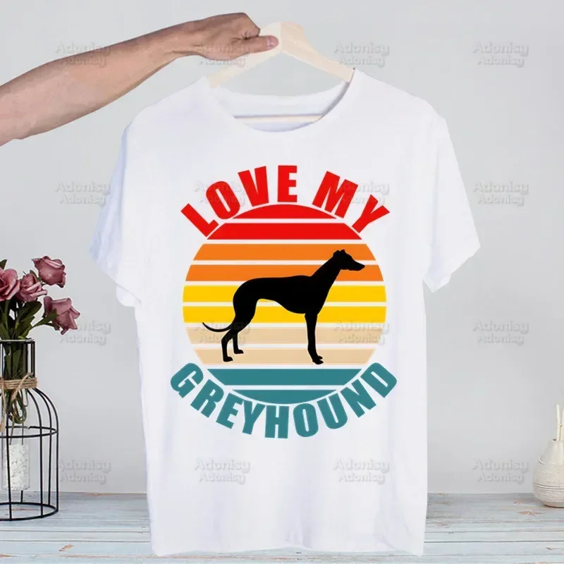 

Мужская футболка Greyhound Dog Crazy Greyhound Lady Harajuku, унисекс, футболка с короткими рукавами и принтом, повседневная футболка, мужские уличные топы