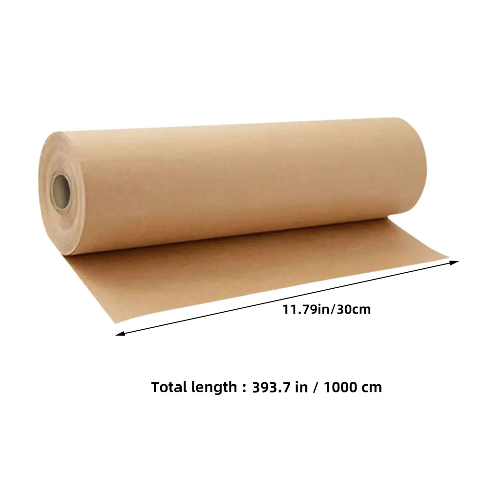 2 Rolls Kraft Paper Roll Brown Wrapping Paper Suitable for DIY Crafts Gift Packing Birthday Wrapping Sheets Gift Wrapper Sheet