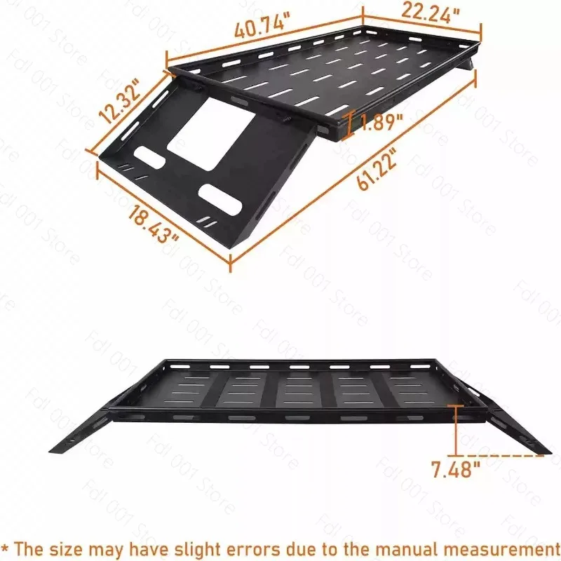For  JK JL2007-2024 4 door trunk rack tail box thickened luggage rack modification