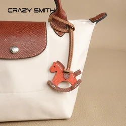 CRAZYSMITH Leather Bag Charms Horse Bag Charm Lanyard Pony Hanging Cute Animal Ornament for Longchamp Bag Gift Bag Accessories