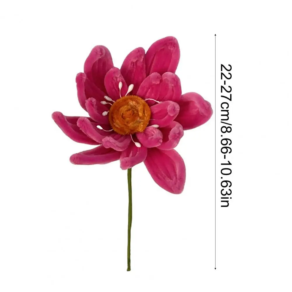 Finished Pipe Cleaner Flower Bouquet 2 Lotus Flowers 3 Lotus Leaves Artificial Chenille Stems Flower Craft For Vase Fake Flower view 6