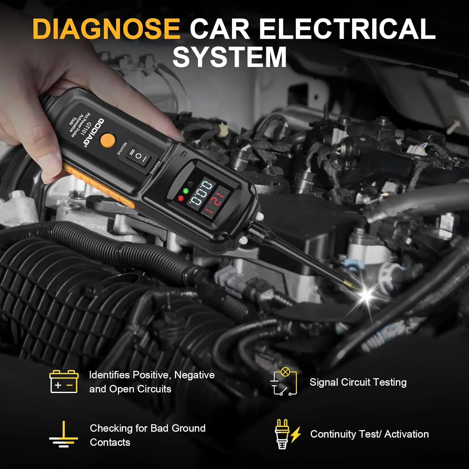 Auto Electrical Tester Kit: Short Circuit, Relay Fuse, Voltage Test for 6V-40V DC Vehicles