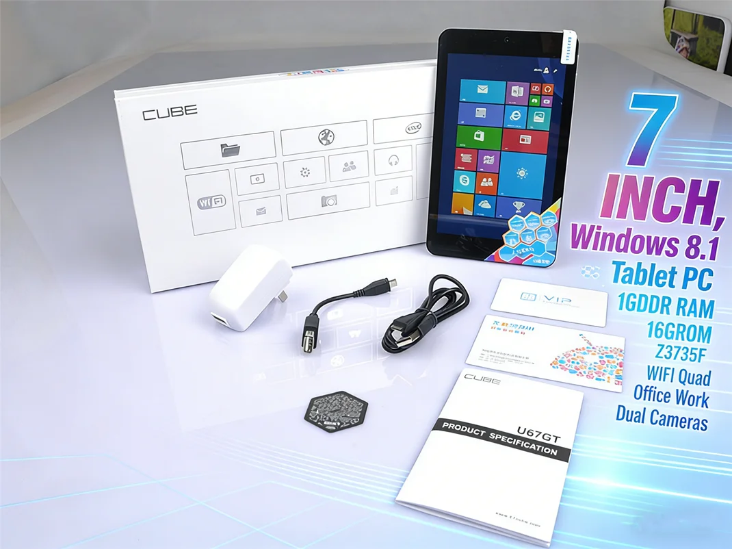 1GDDR RAM 16GB ROM 7 INCH Windows 8.1 Tablet PC System Z3735f WIFI Quad Core Office Work WIFI Dual Cameras