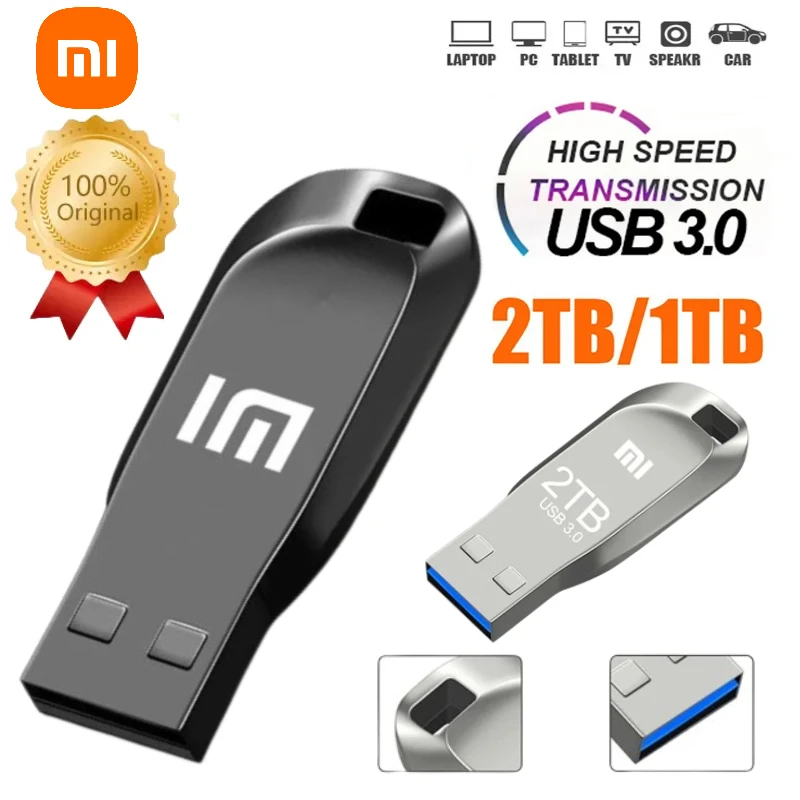 Xiaomi-Clé USB 3.0 en métal, grande capacité, transfert haute vitesse, mémoire étanche, disque U, 2 To, 1 To, original