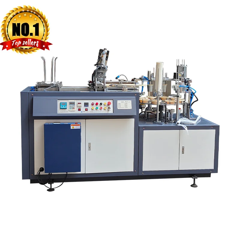 Servo Motor Driven Paper Cup Forming Machine 130pcs min With Auto Thread Trimming For Disposable Coffee Tea Cup Plant Customized