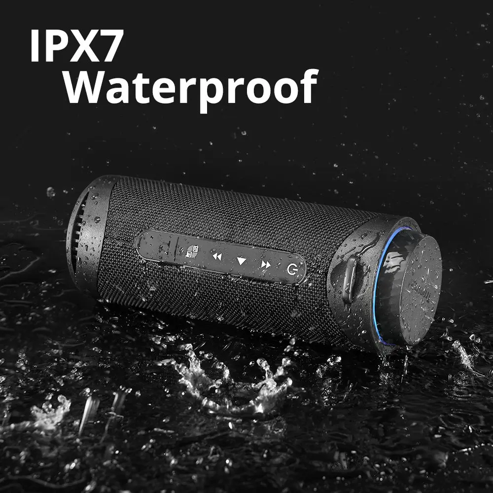 Tronsmart T7 30W Bluetooth Speaker IPX7 Waterproof Outdoor Cycling Shocking Subwoofer APP-Controllable Sound Portable Speaker