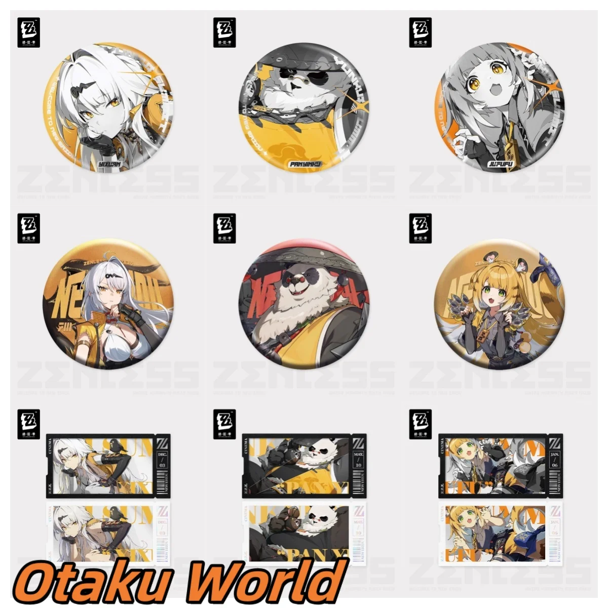 

Yixuan Pan Yinhu Ju Fufu Badge Collection Card Original Mihoyo ZZZ Zenless Zone Zero Ju fufu Role Play Costume Cosplay Anime