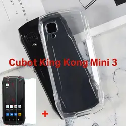 2in1 Temepred Glass on Cubot King Kong Mini 3 Case Shockproof Clear Phone Shell Cover For Cubot KingKong Mini 3 Screen Protector