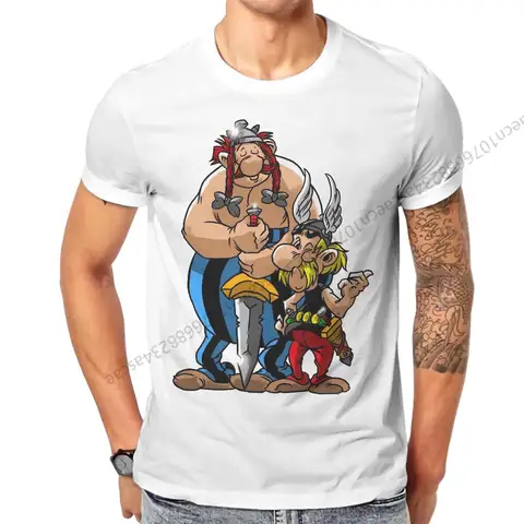 Asterixs and Obelixs  Men T Shirt O-Neck TShirt Cotton Clothing