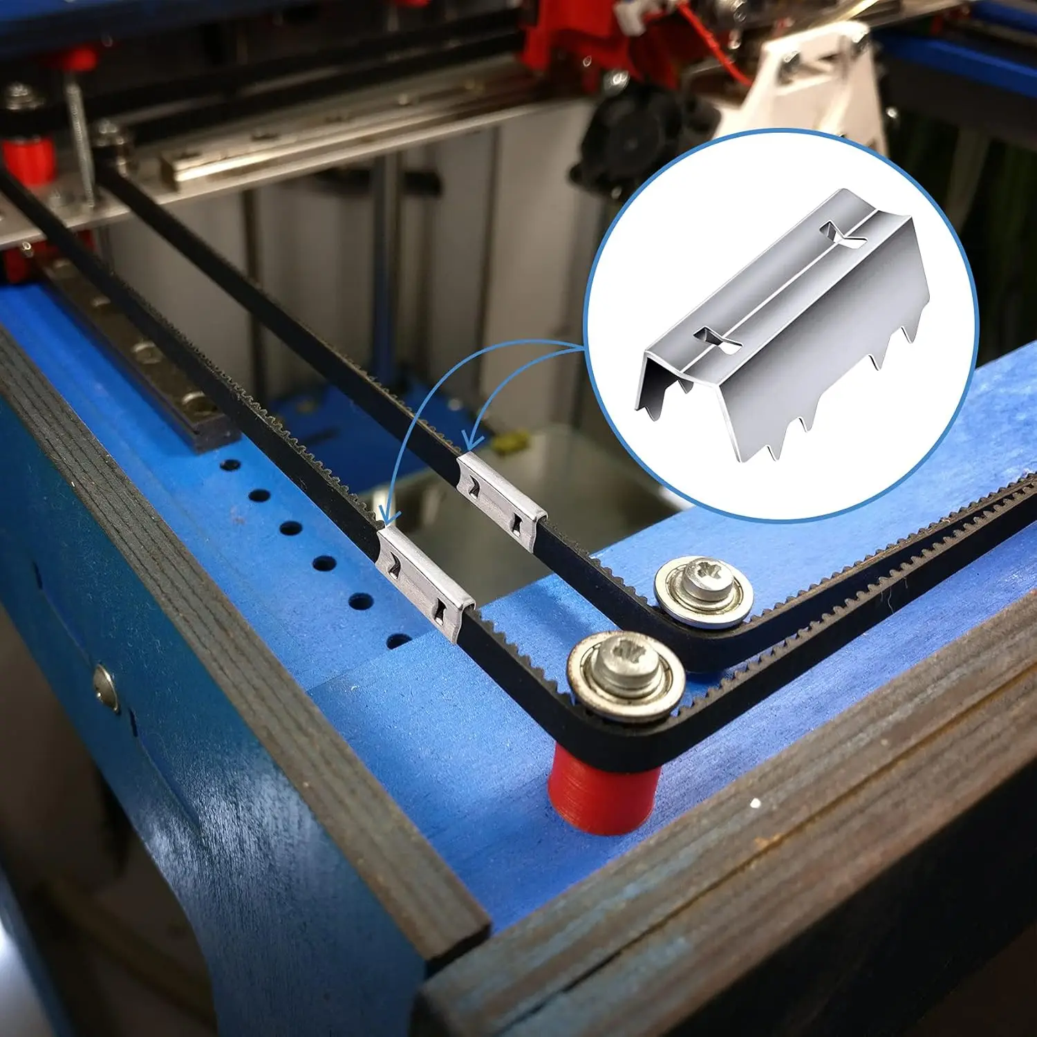 Creality GT2 Open Belt Clip for 3D Printers - usage example