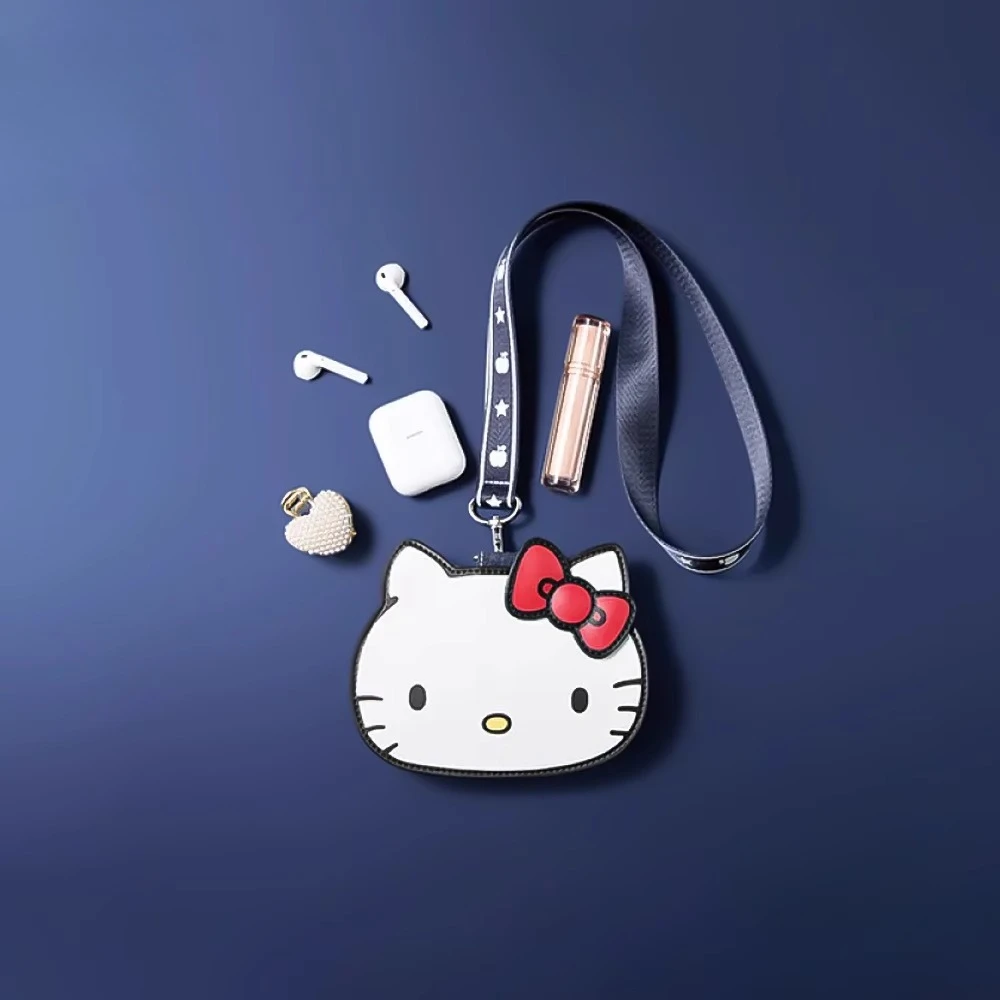 

Hello Kitty Classic Card Holder Keychain - Cute PVC ID Card Case Wallet Key Ring Gift for Women Girls