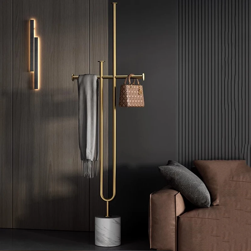 Luxury Bedroom Clothes Rack Minimalist Standing Aesthetic Gold Clothes Rack Vintage Shelves Burro Ropa Perchero Home Furniture