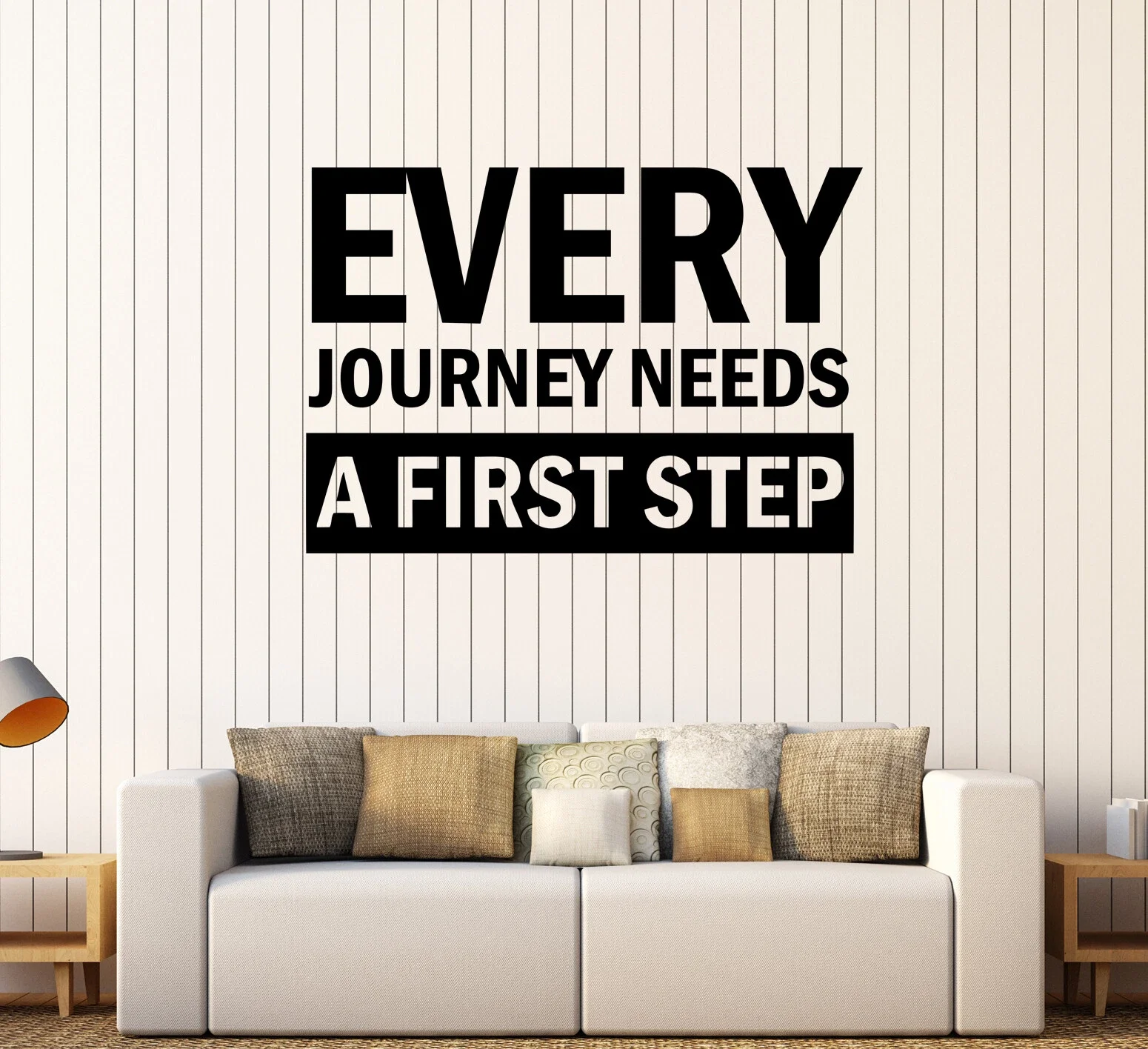 Wall Decal Motivational Words Office Sign Positive Phrase Journey Vinyl (ed1892)