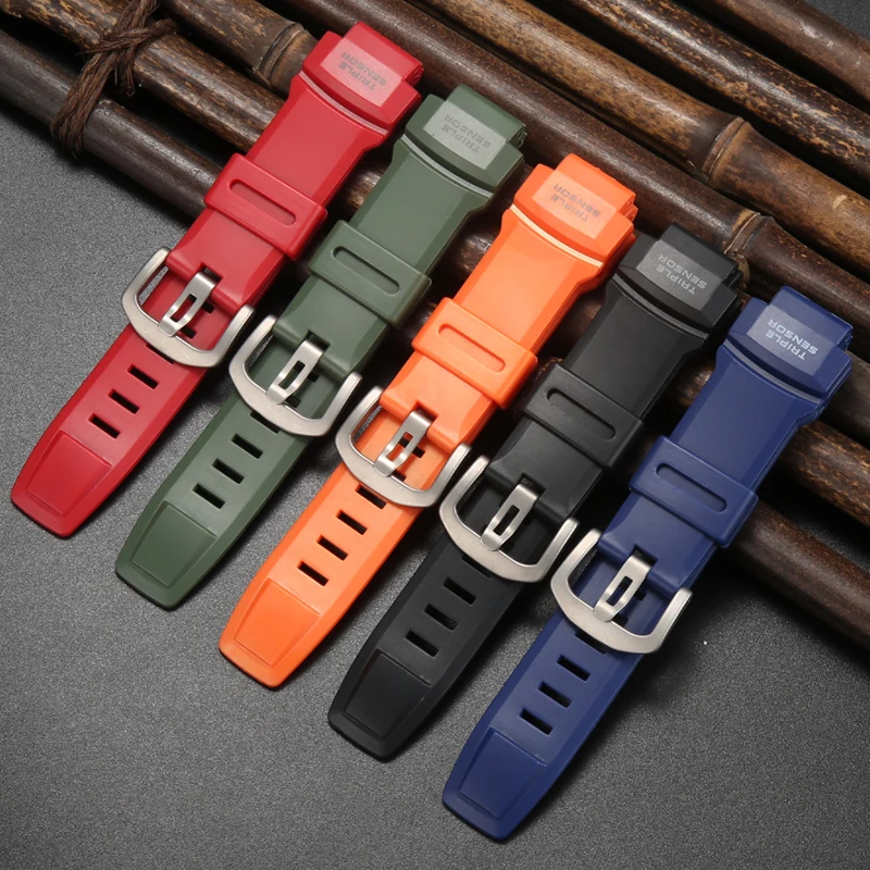 

Resin Replacemnet Watchband Suitable for Casio Pro trek Prg 280 260 250 550 500 PRW 2500 3500 5100 Men's Strap Watch Accessorie