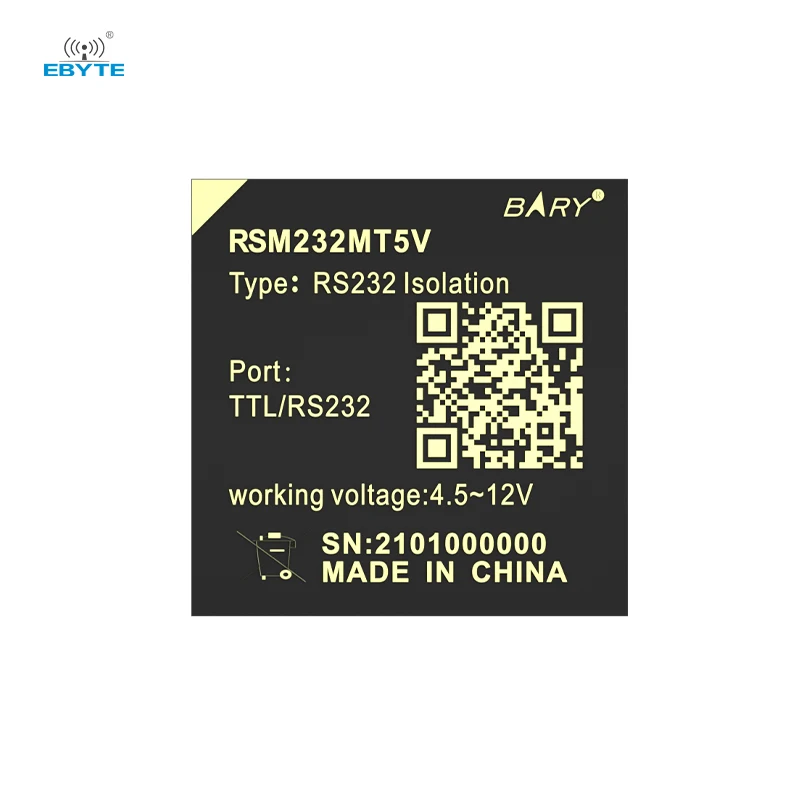 RS485/RS232 Isolated Transceiver Module EBYTE RSM232MT5V RSM485MT5V Industrial Grade Small Size Shell Fireproof Module