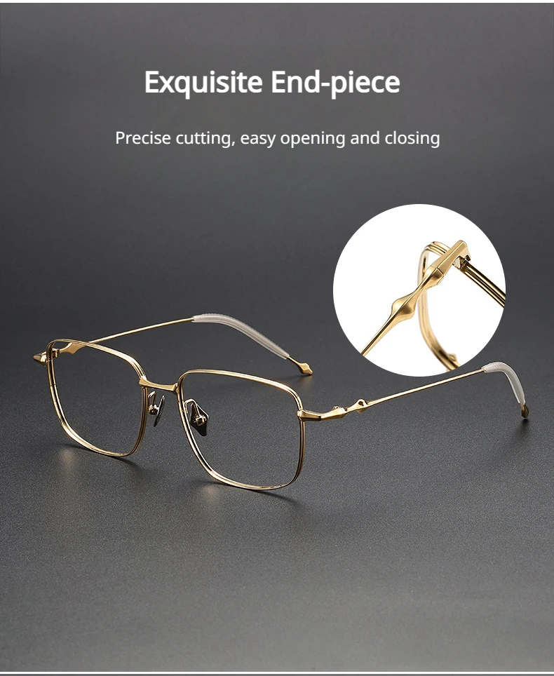 

Fashionable Titanium Eyewear Frame Designer Minimalistic Style Ultra-Light Hypoallergenic Prescription Myopia Glasses Frames