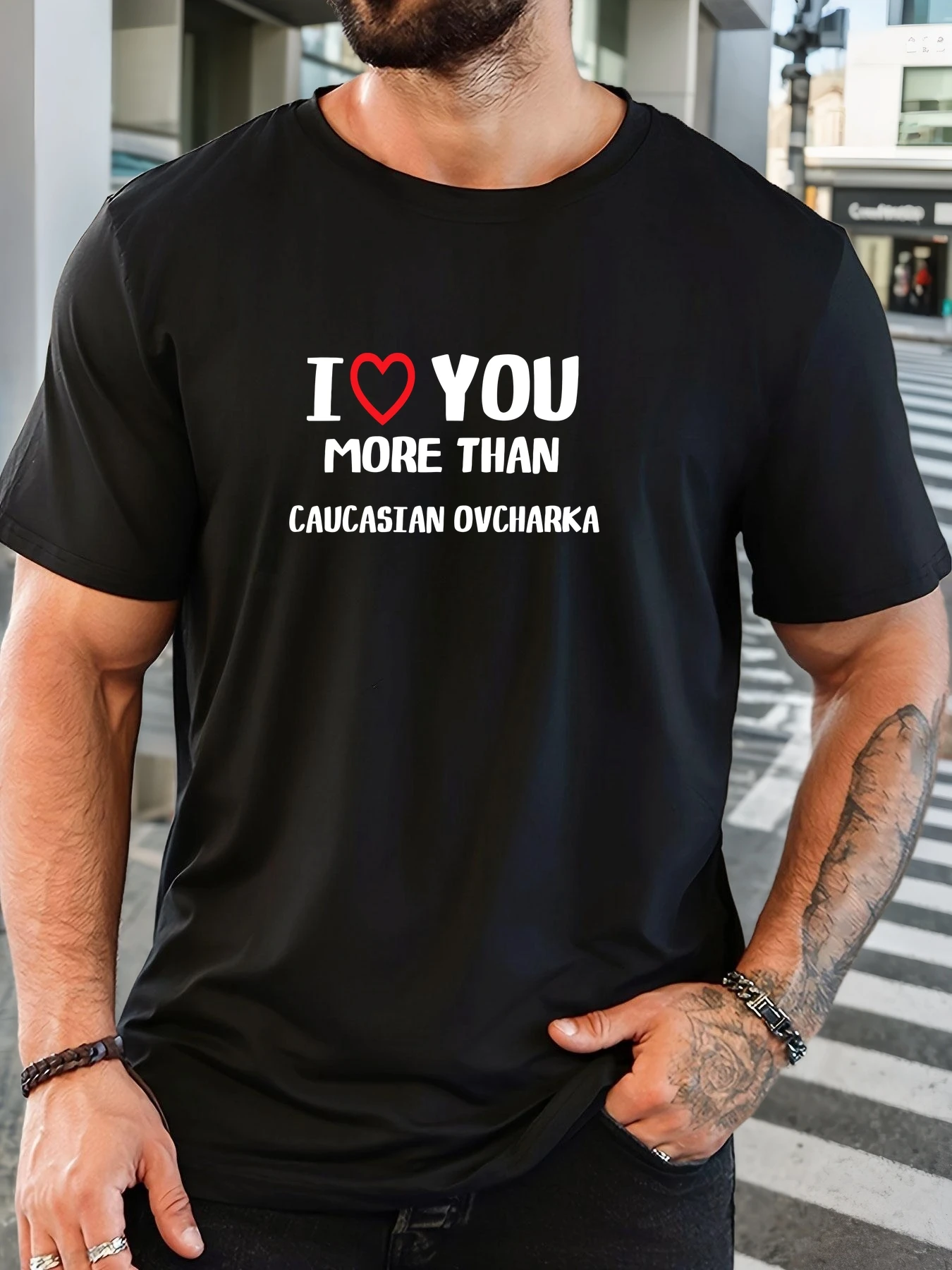 

2025 Summer Men's Cotton Oversized Tee English Letter Graphic Print Trendy Casual Streetwear Short Sleeve Breathable Round Neck