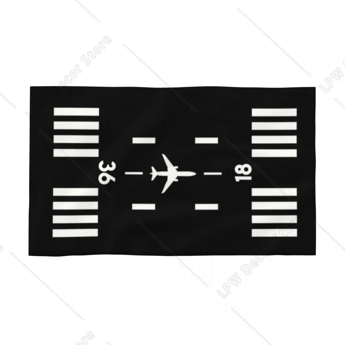 Airport Runway Face Towel Personalized Aviator and Pilot Soft Linen Cotton Beach Towels