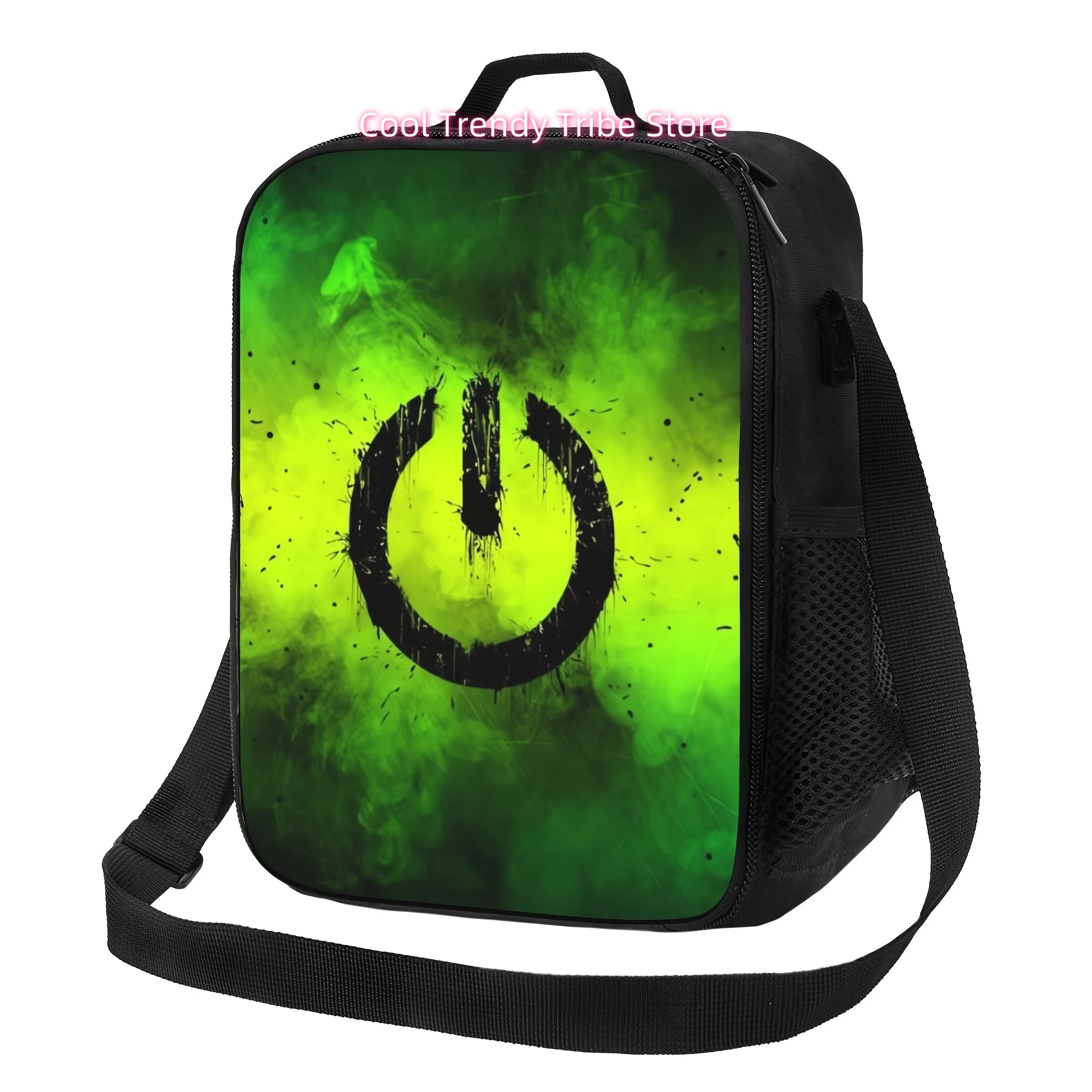 Versatile Insulated Lunch Bag with Switch Pattern - Perfect for School, Office, Picnics & More - Durable Polyester, Hand Washabl