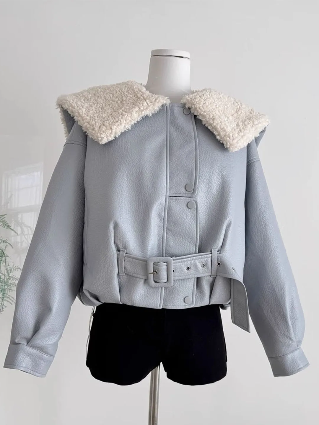 

Fashionable Versatile Short Sleeveless Cotton Jacket Women's Autumn Winter New Korean Design Sense Fur Collar Stand Collar Coat