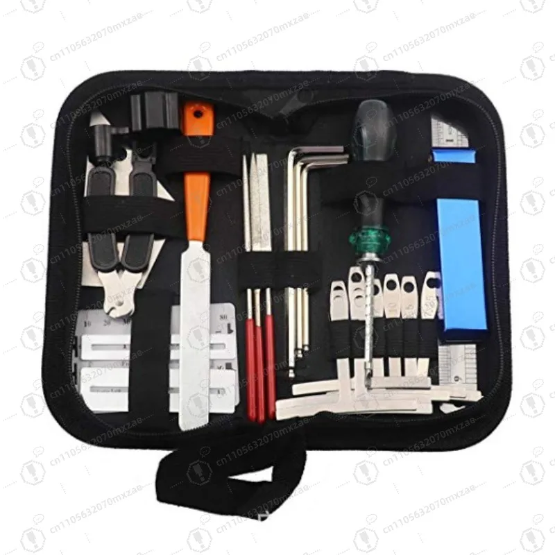 Guitar Repair Tool String Changer Tuning Wrench Polishing Guitar Measuring Ruler Leveling Ruler 25 in 1