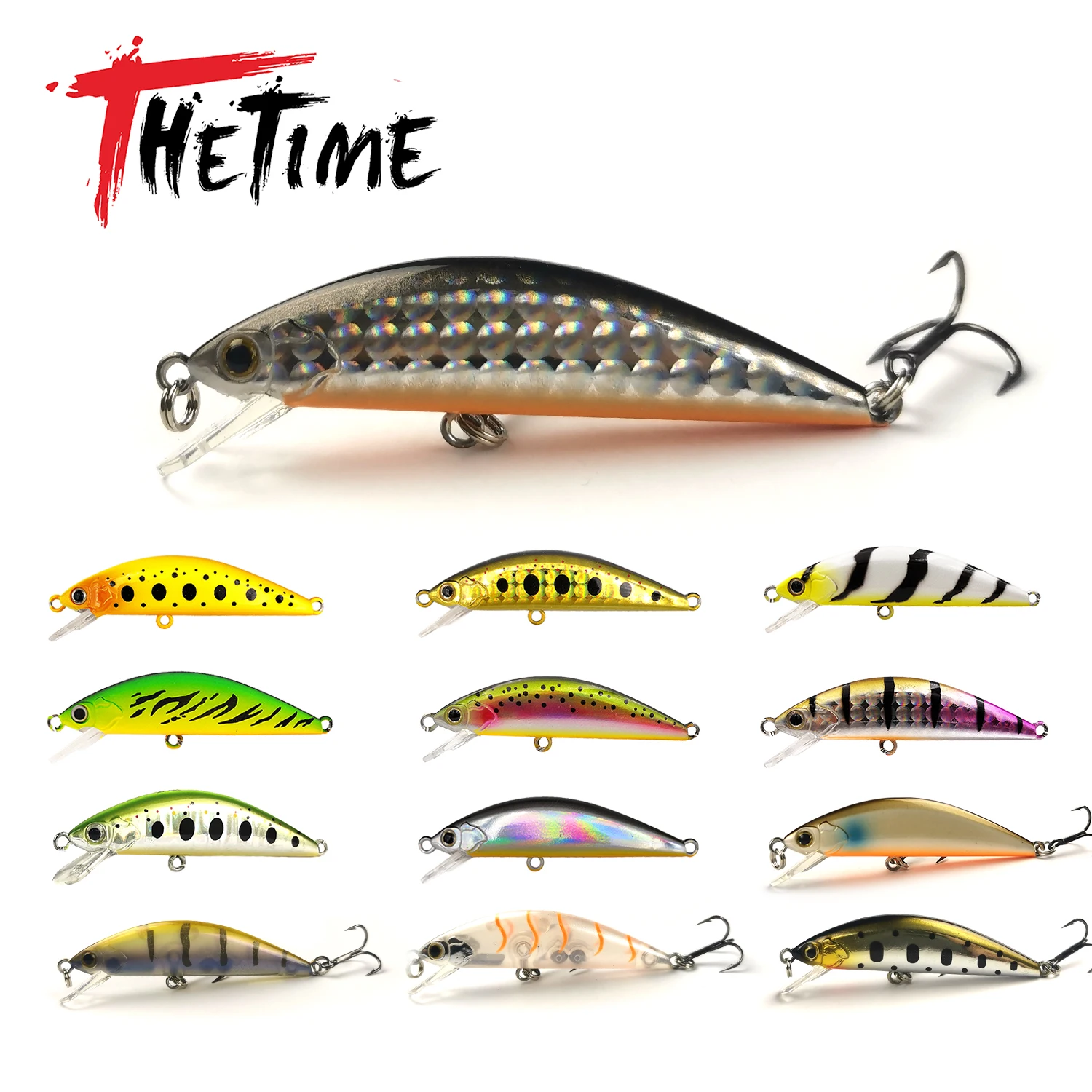 THETIME SWEET 55 Small Jerkbait Minnow Lure 55mm/4.5g Mini Shad Sinking Artificial Wobbler Bait For Trout Perch Crappie Fishing