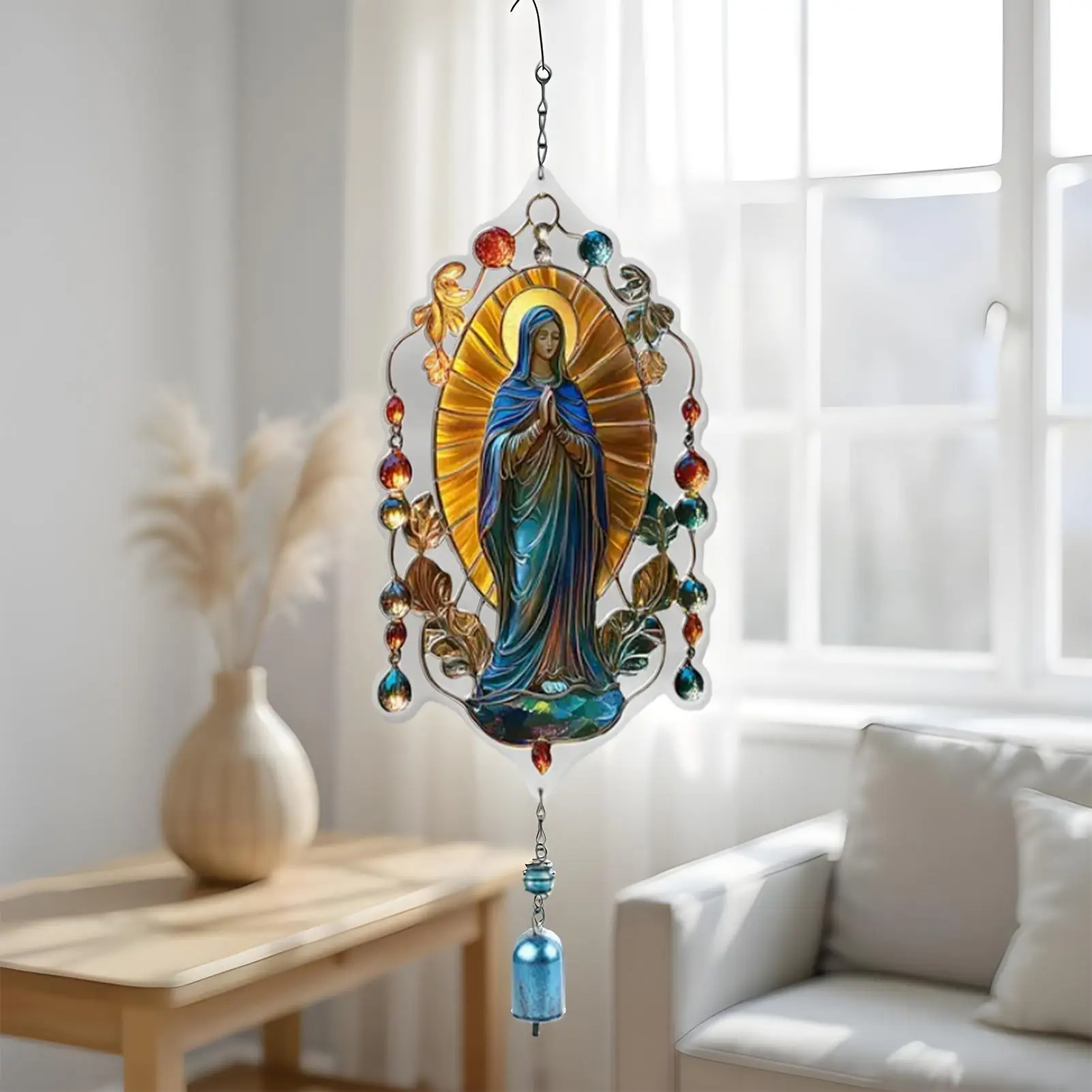

Wind Chime Decorative Pendant with Bells Soft Tone Chimes for Outdoors Yard Mom Christmas Women Patio Memory Mother Porch