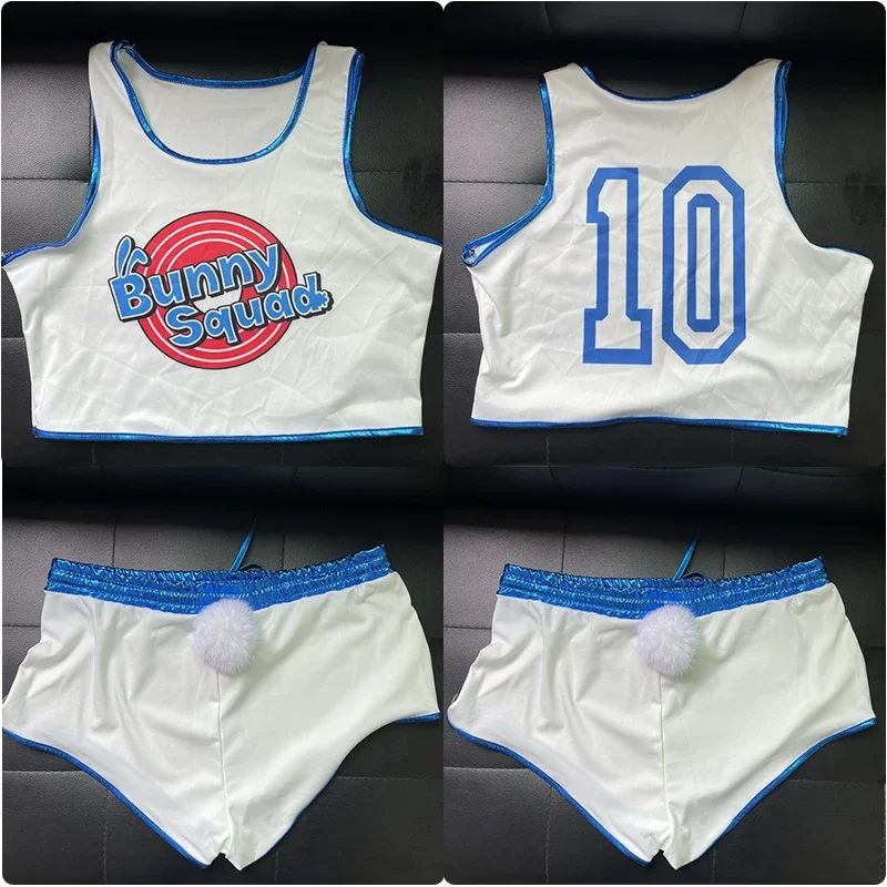 2025 NewLola Space Rabbit Cosplay Disguise Lola Bunny Woman Sexy Basketball Jersey Halloween Costume AA