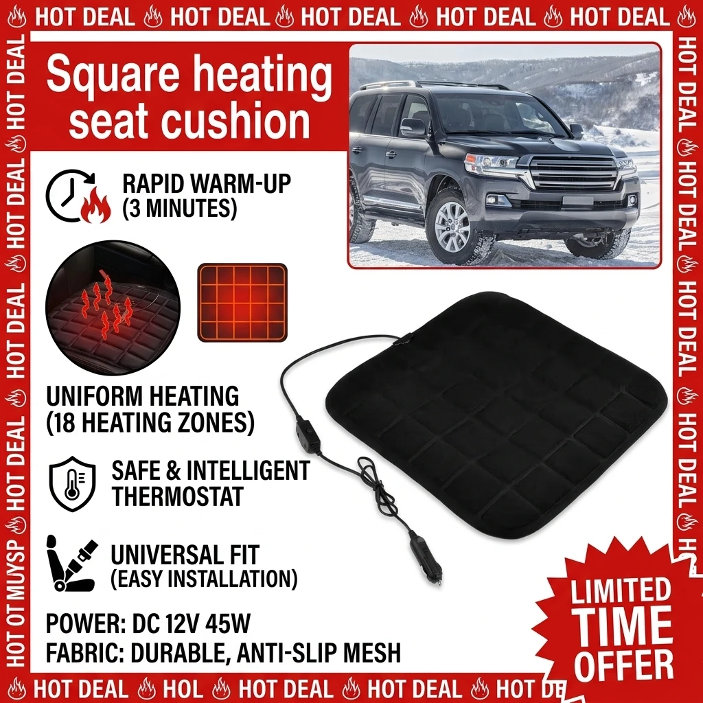 Non Slip Car Heating Cushion USB 5V Heating Electric Car Seat Cushion Comfortable Scratch Resistant for Automobile Home Office