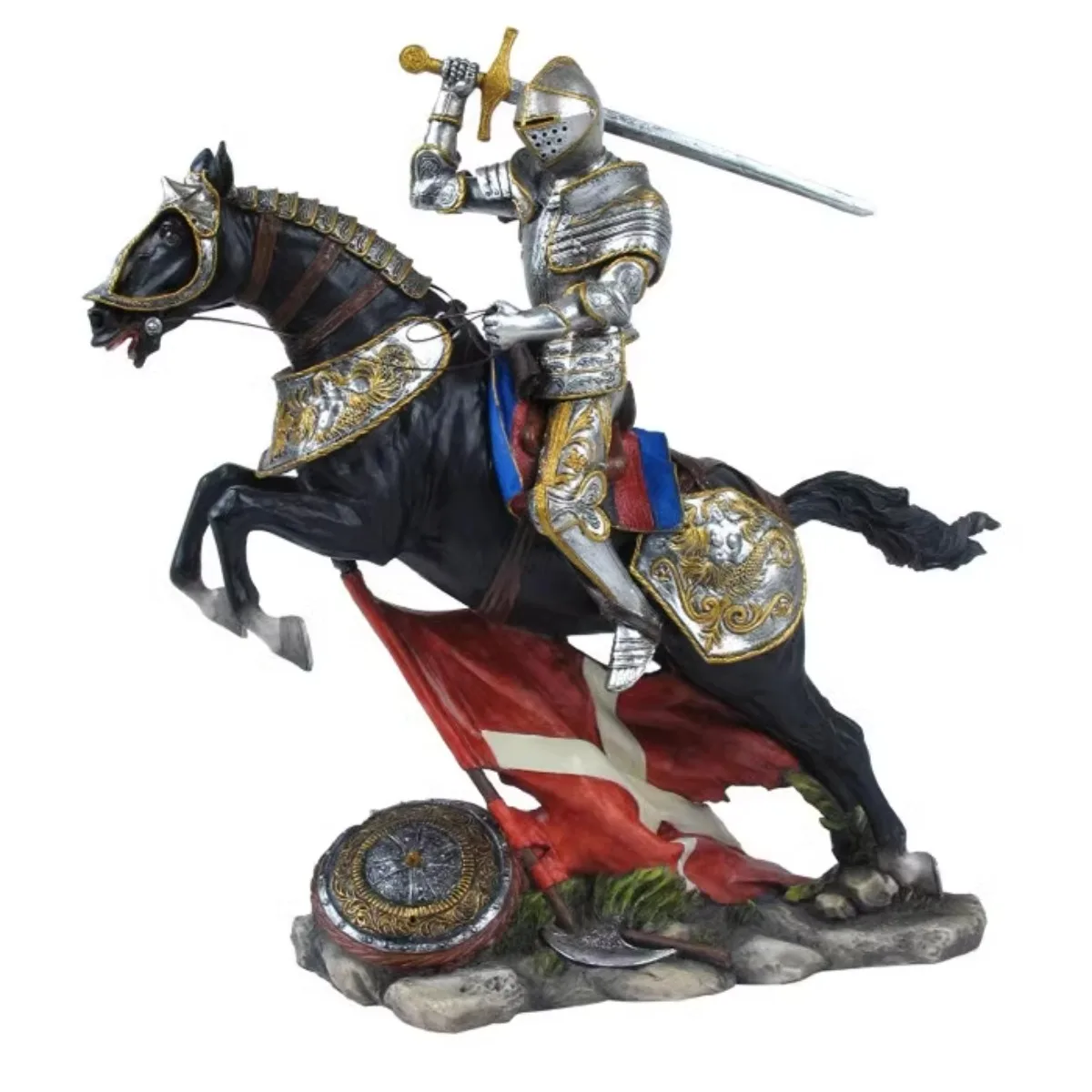 Ancient Roman Knight Arts and Crafts Furnishing Articles Creative Living Room Office Decoration Culpture Crafts Statue