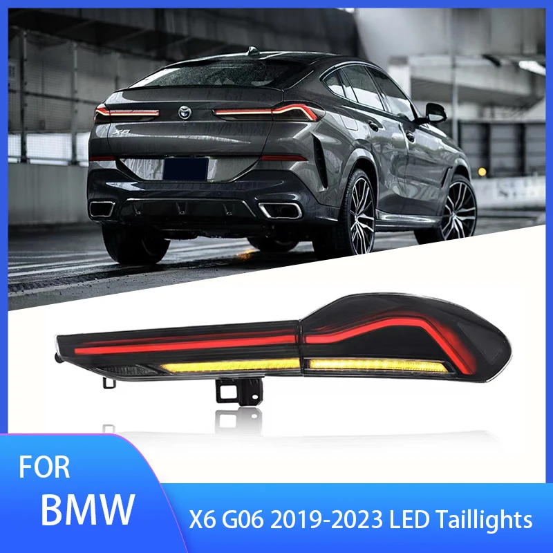 

Автомобильная лампа OLANGDA для BMW X6 G06, светодиодные задние фонари в сборе, 2019-2023, модифицированные задние тормозные указатели поворота, аксессуары