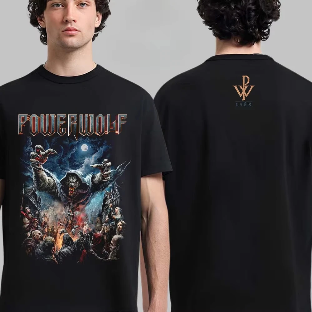 Powerwolf PW 1589 Logo Graphic Tee Metal Streetwear Casual U