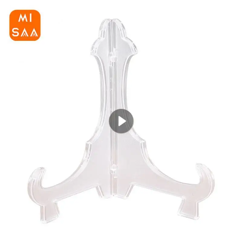 Decoration Tools Place Firmly Fold Transparent Kitchen Tools Bracket Panel Easy To Use Adjustment Acrylic Bracket Label Holder