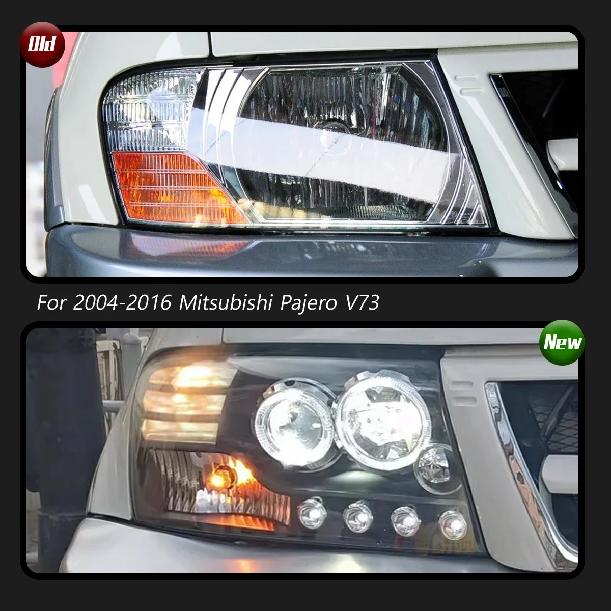 

TYPY новые светодиодные автомобильные фары для Mitsubishi Pajero V73, фары 2004-2016, сигналы, автоаксессуары, дневные ходовые огни