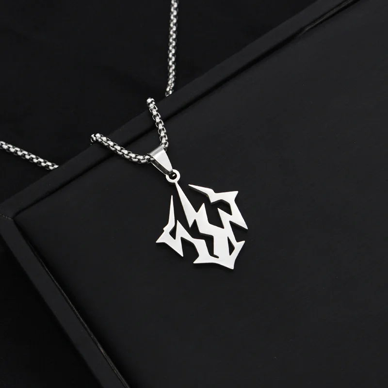 Fashion Simple Anime Game Honkai:Star Rail 7 Element Logo Cosplay Titanium Steel Necklace Pendant Metal Choker Chain Accessories