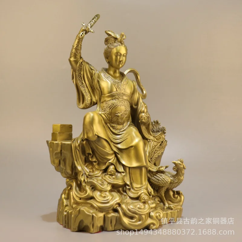 Bronze Buddha Statue Sitting Nine Heavens Goddess Fine Edition