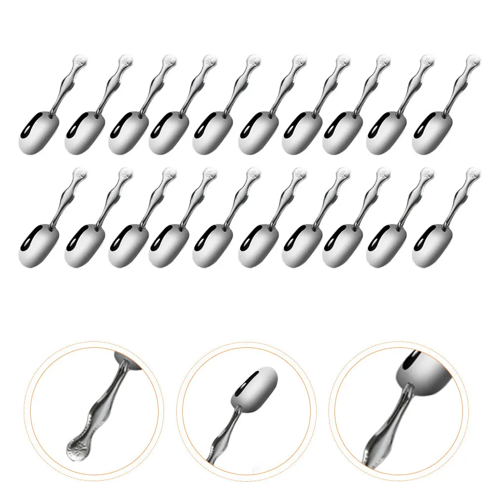 30Pcs Stainless Steel Tea Spoon Premium Food Grade Ergonomic Design Smooth Burr-Free Surface for Loose Tea Coffee Powder Milk