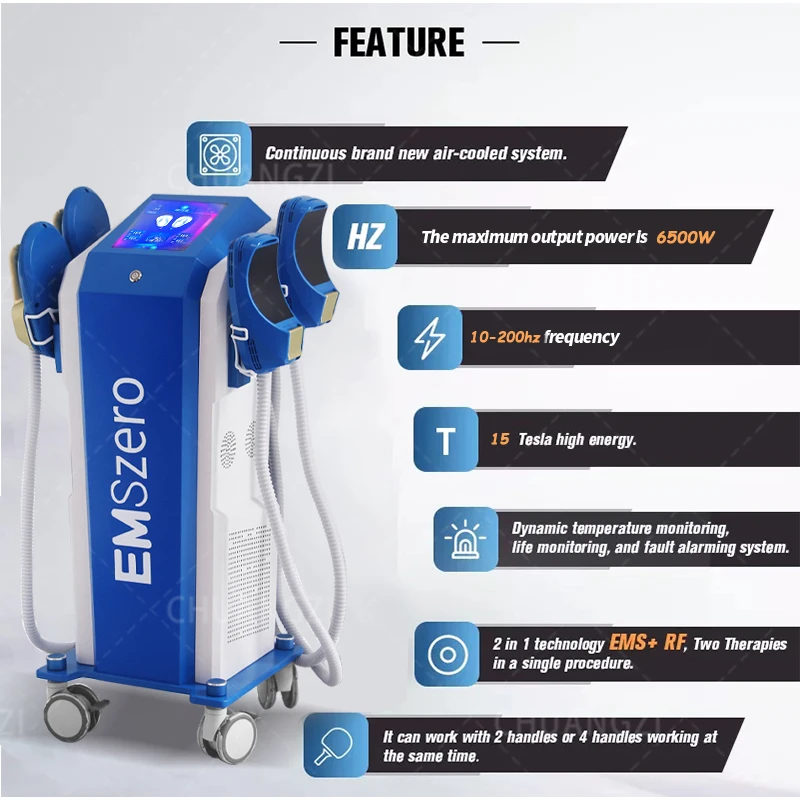 

Vertical EMSzero NEO 15 Tesla 6500W RF Machine Hiemt EMS Body Sculpting Fat Burning EMS Slimming Beauty Equipment