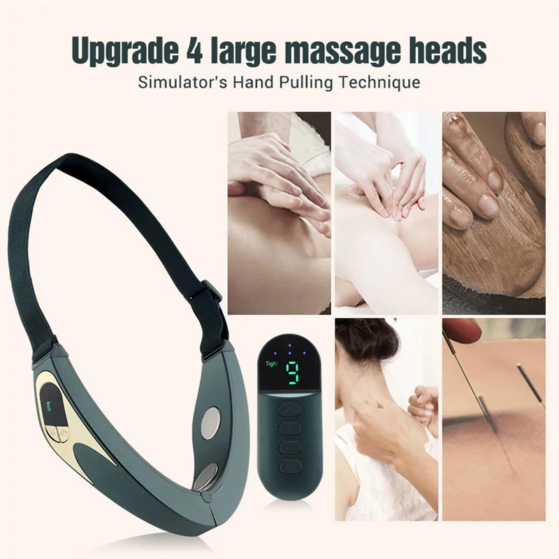 -MEOF EMS V-Face Dispositivo per il lifting del viso 6 modalità Ringiovanimento della pelle riscaldato Doppio mento Vibrazione Massaggiatore remoto wireless Facile installazione Pin