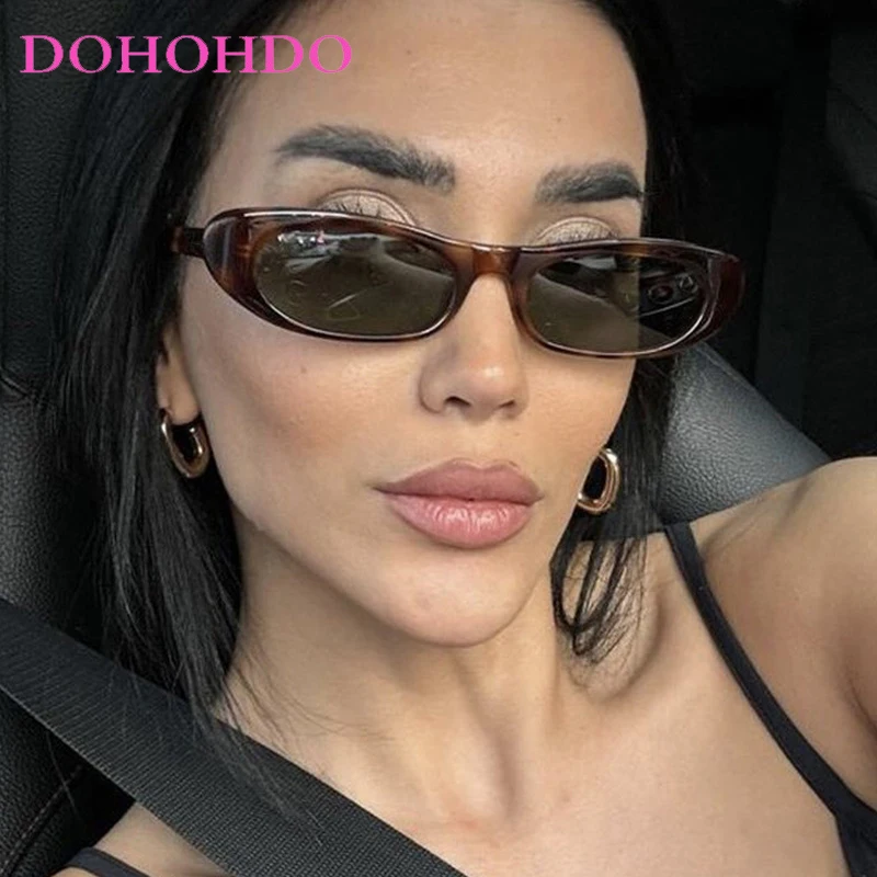 

Y2K Retro Luxury Brand Oval Frame Sunglasses Women Personalized Small Frame Trend Versatile Shooting Sun Glasses Female UV400