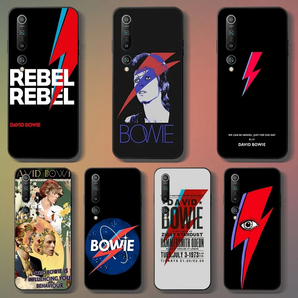 D-David Singer B-Bowie Phone Case For Xiaomi 11 Redmi Note 11 5G 8T 9A 9 10T Note8Pro Note9 12SUltra Black Case