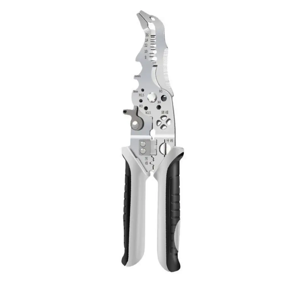 

With Elbow Wire Stripper Pliers Wire Cutter Cable Wire Automatic Wire Stripper Non-Slip Ergonomic Handle Electrical Pliers