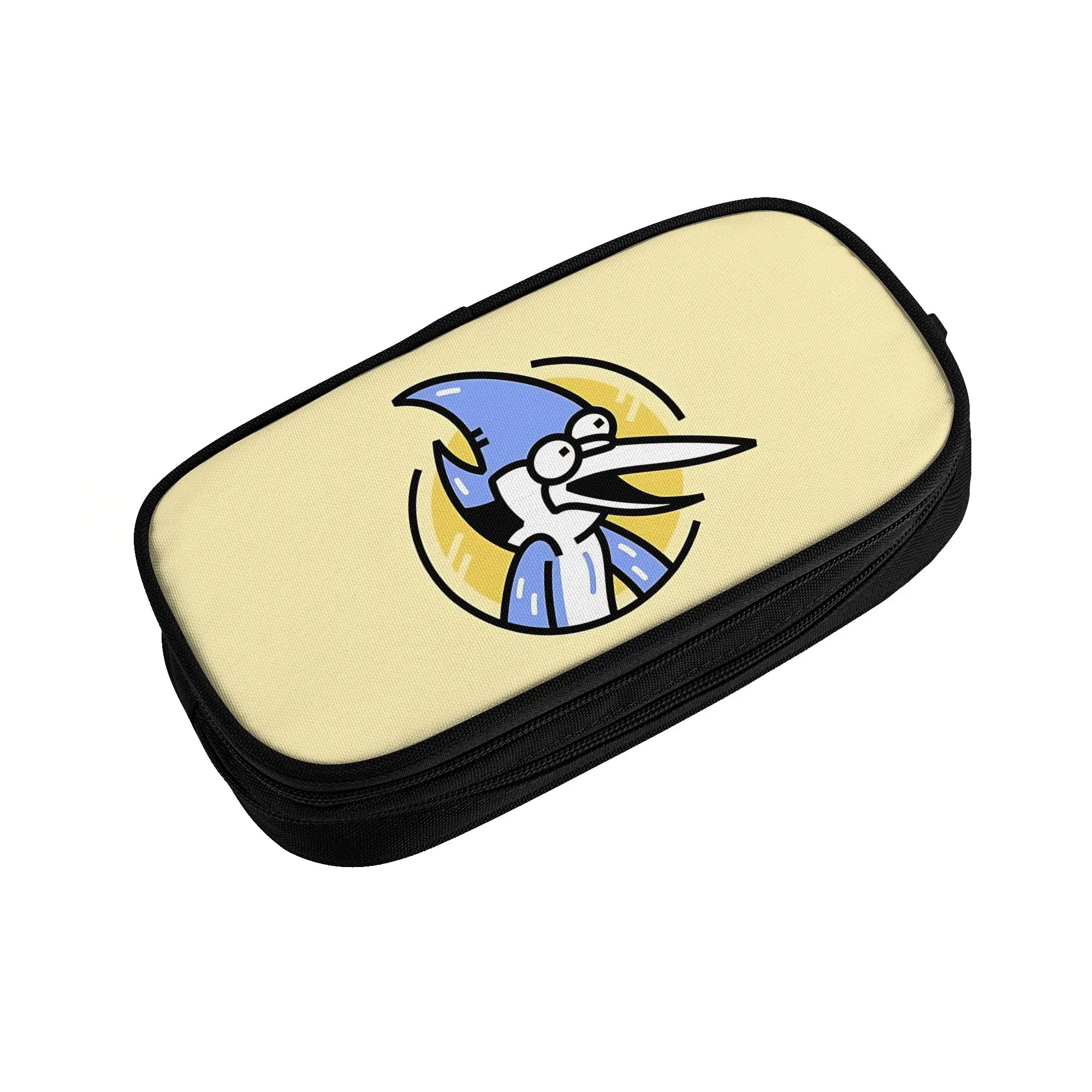 1 piece Stylish colorful cartoon bird Pencil Case Girls Pen Bag R-Regular show Office Pencil Pouch