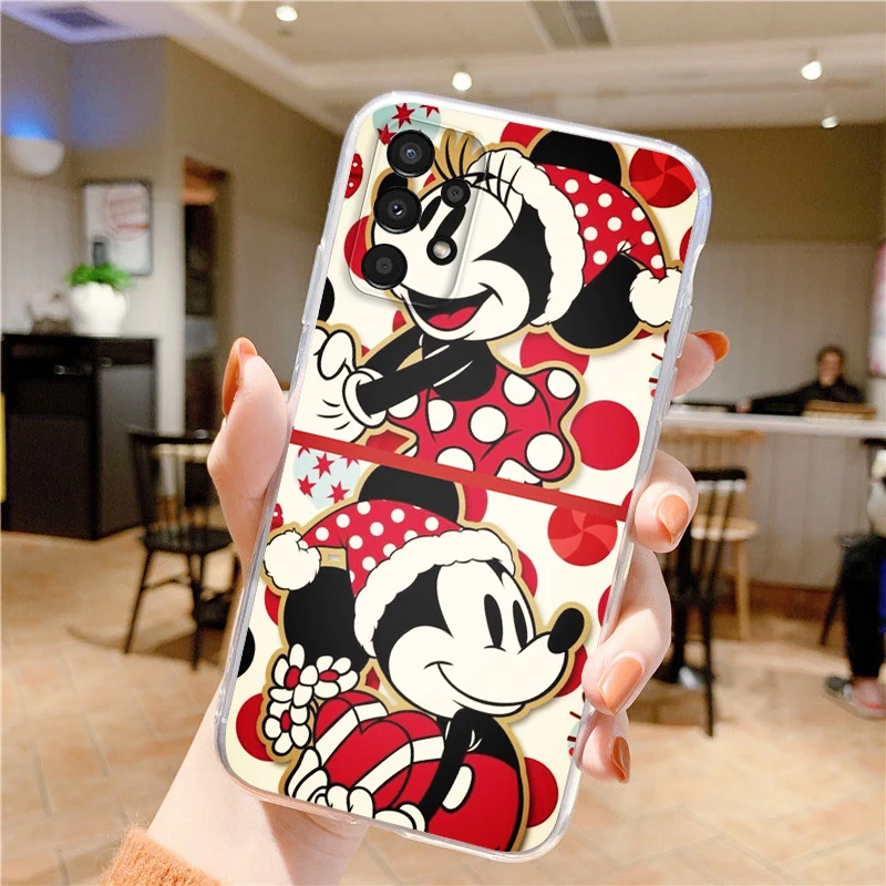 Disney Mickey Mouse Christmas For Samsung A53 A52 A54 A13 A12 A32 A71 A33 A73 A72 A51 A23 A21S 5G Transparent Phone Case image 5