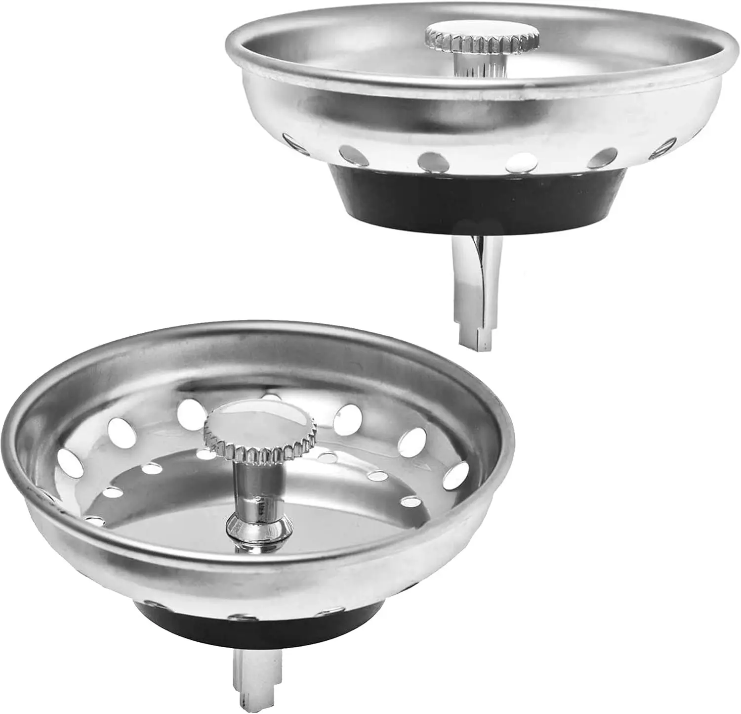 

2-Pack Stainless Steel Kitchen Sink Strainer and Stopper Combo for Standard 3.5-Inch Drain